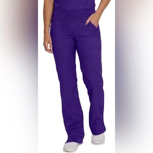 XL TALL Purple- Landau Proflex Tailored/Stretch 4-Pocket Scrub Pants for Women